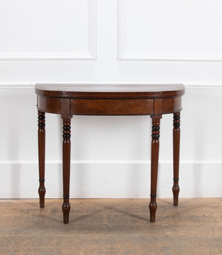 English 19th Century Demi Lune Card Table TC3757073