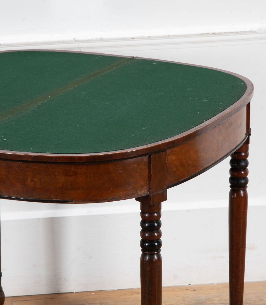 English 19th Century Demi Lune Card Table TC3757073