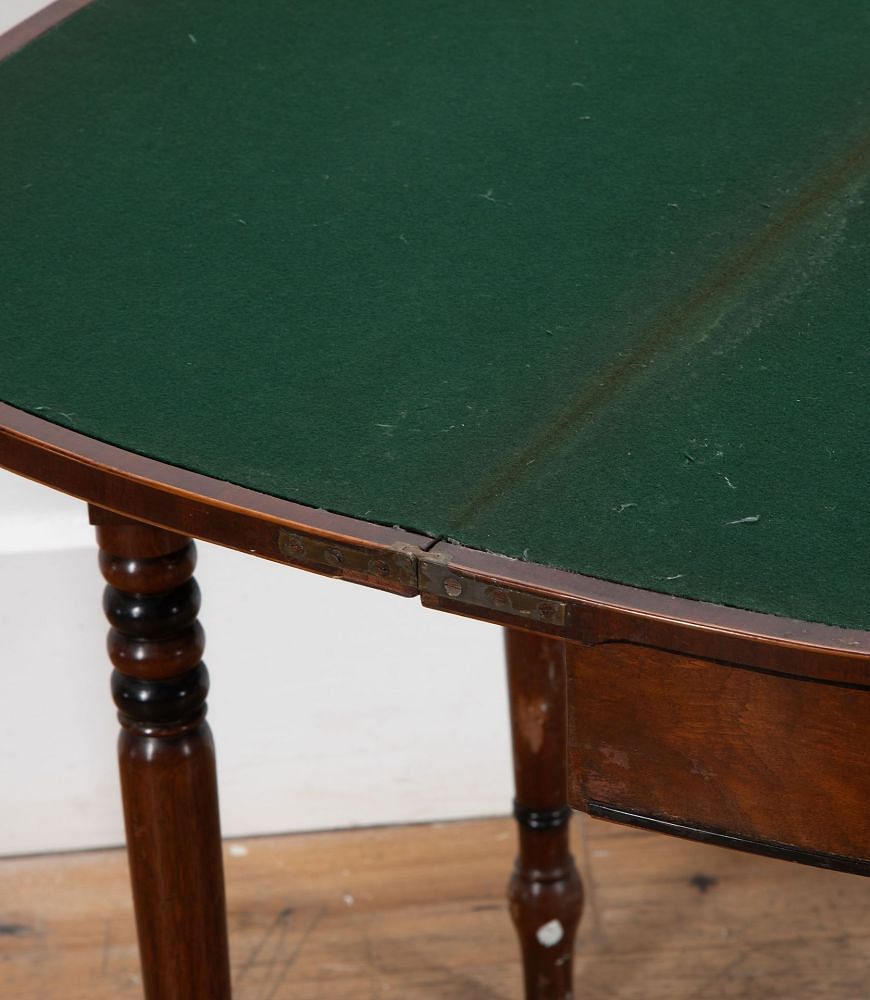 English 19th Century Demi Lune Card Table TC3757073