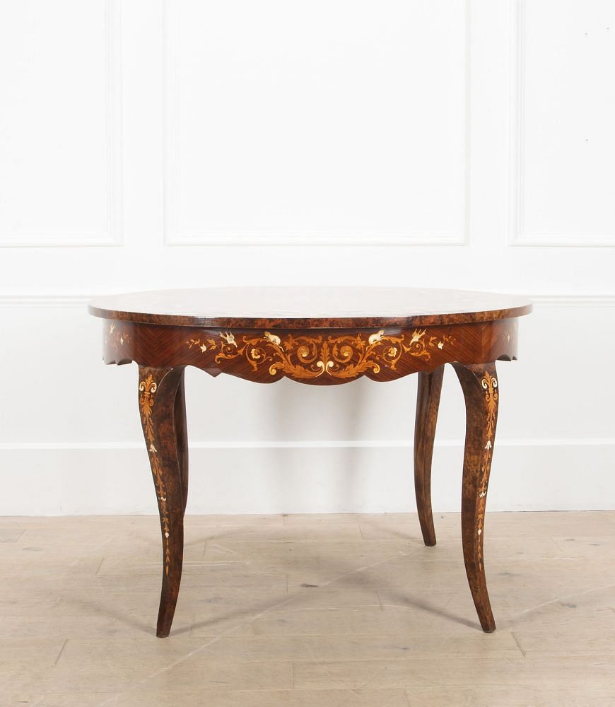 Italian Edwardian Inlaid Round Table TC5239103