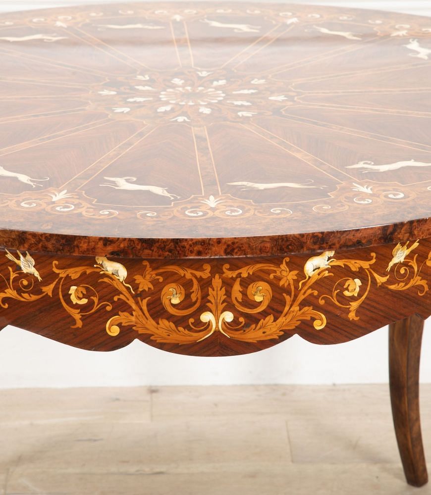 Italian Edwardian Inlaid Round Table TC5239103