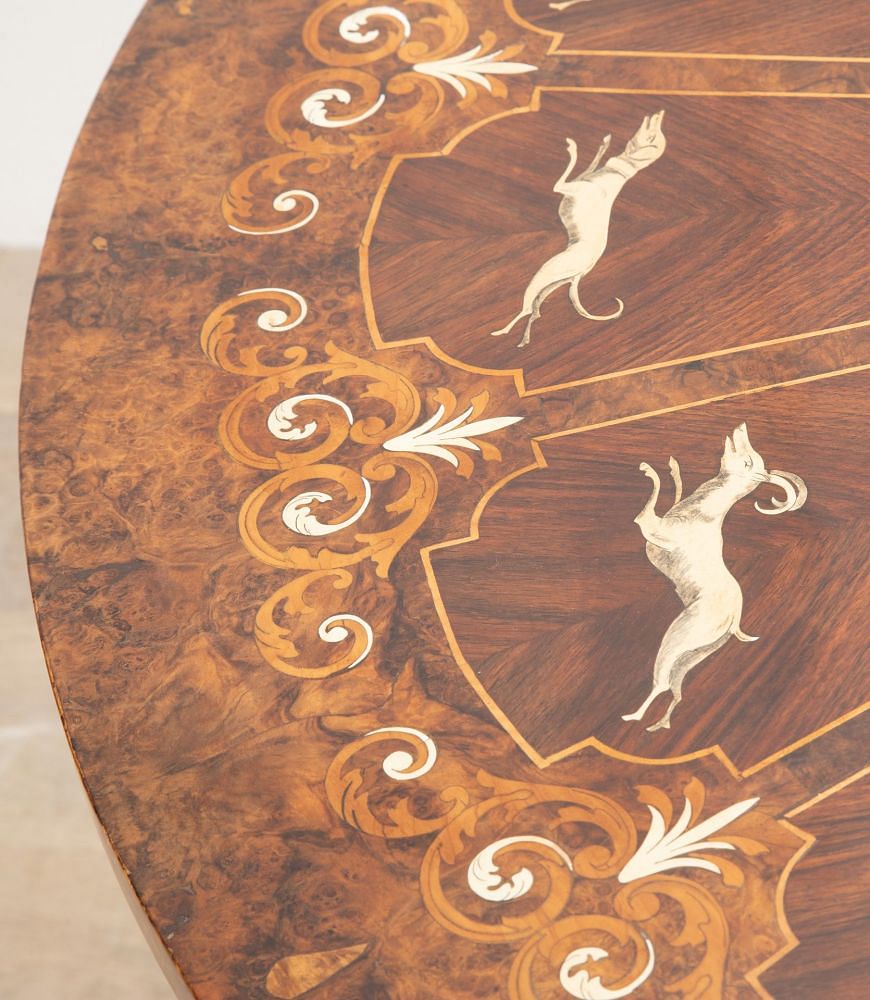 Italian Edwardian Inlaid Round Table TC5239103