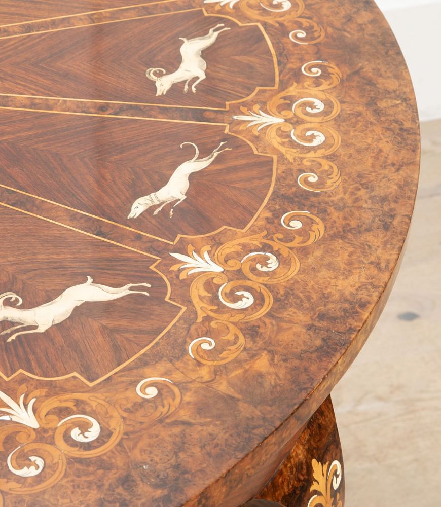 Italian Edwardian Inlaid Round Table TC5239103