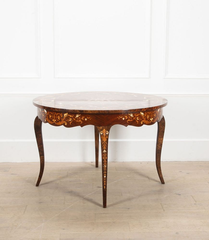 Italian Edwardian Inlaid Round Table TC5239103