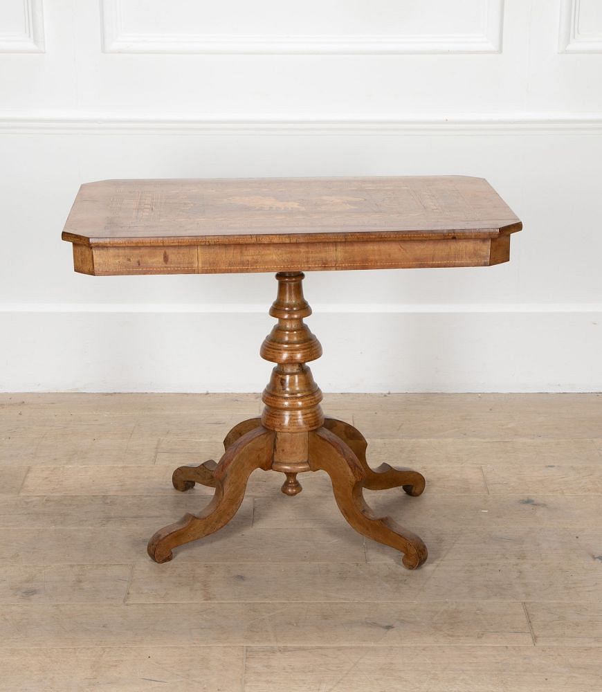 Italian 19th Century Walnut Sorrento Table TC5239352