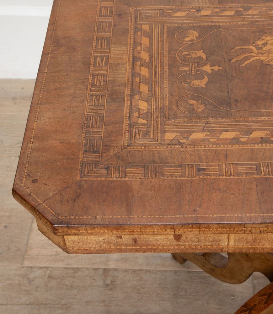 Italian 19th Century Walnut Sorrento Table TC5239352