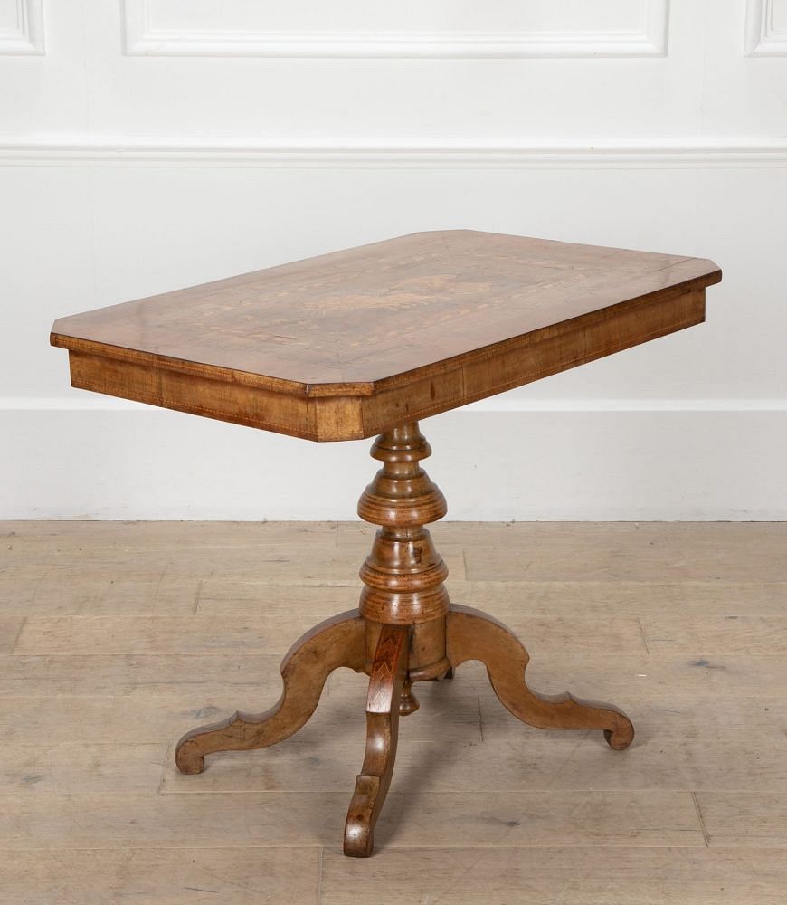 Italian 19th Century Walnut Sorrento Table TC5239352