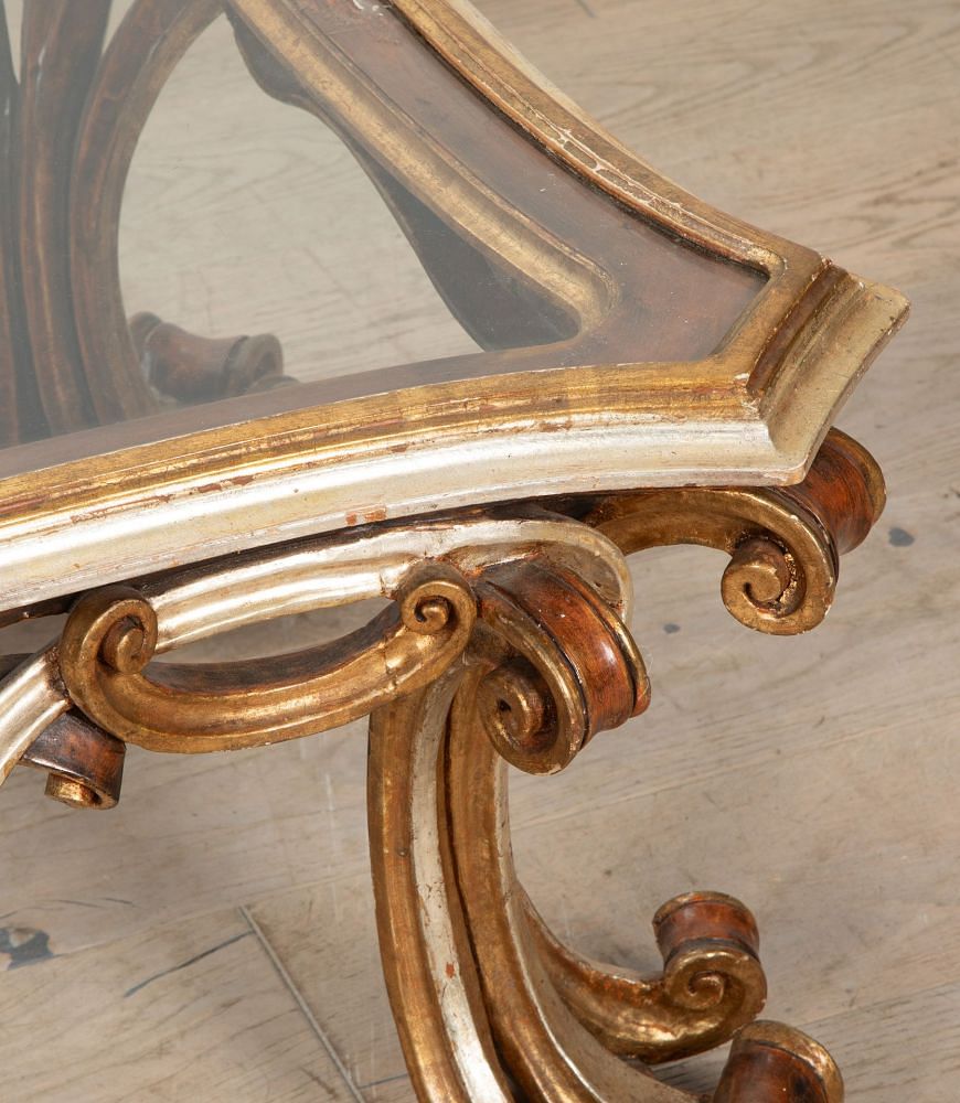 Pair of Spanish 20th Century Gold and Silver Gilt Occasional Tables TC5239416