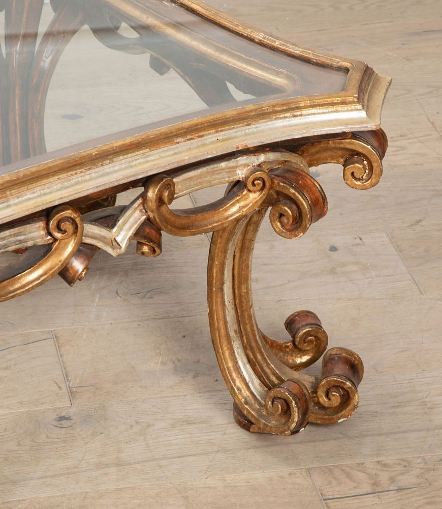 Pair of Spanish 20th Century Gold and Silver Gilt Occasional Tables TC5239416
