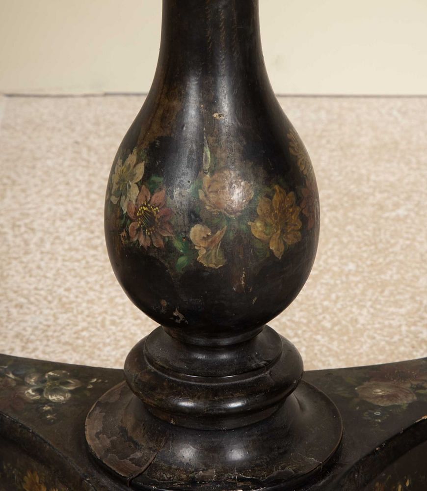 Early 19th Century Painted Slate Japanned Pontypool Table TC6542566