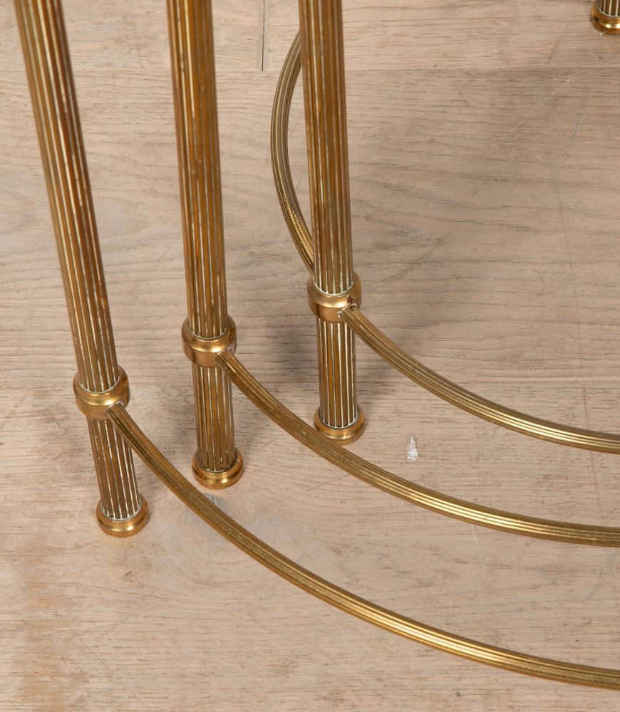 Nest of Three 20th Century Circular Brass Tables TC7039259