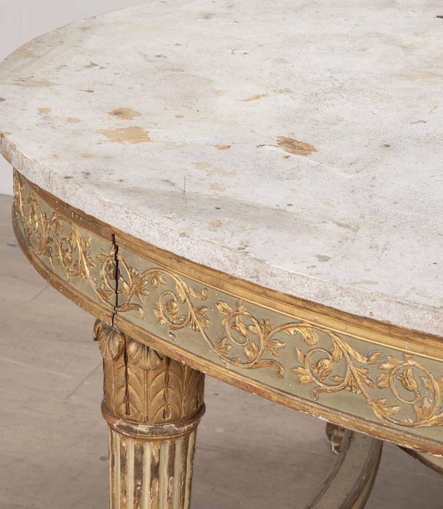 Large 19th Century Italian Oval Centre Table TC9938680