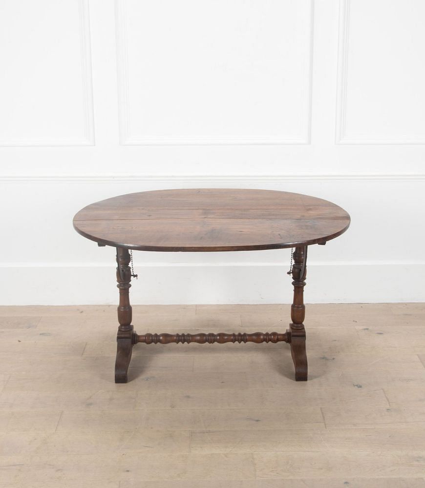 Large 19th Century French Oval Folding Vineyard Table TD1538447