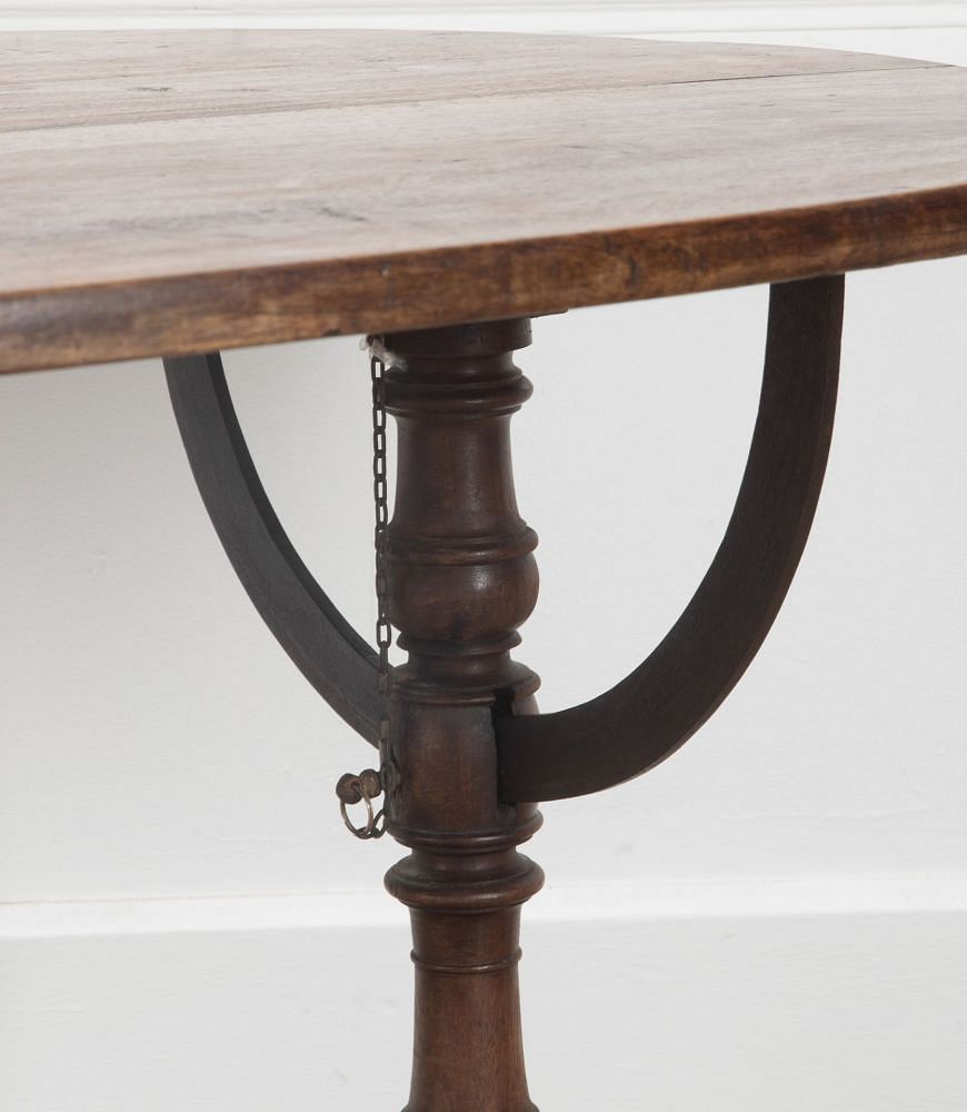 Large 19th Century French Oval Folding Vineyard Table TD1538447