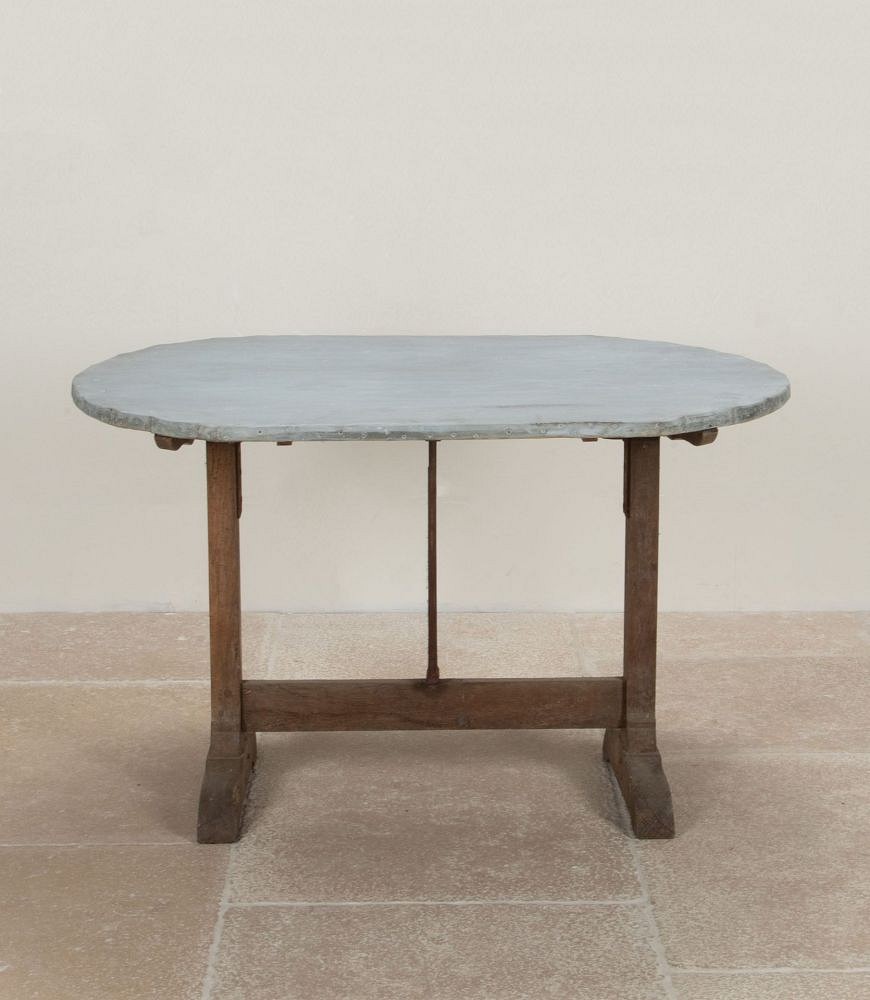 Early 20th Century French Zinc Top Vineyard Table TD1542077