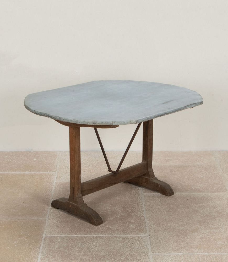 Early 20th Century French Zinc Top Vineyard Table TD1542077