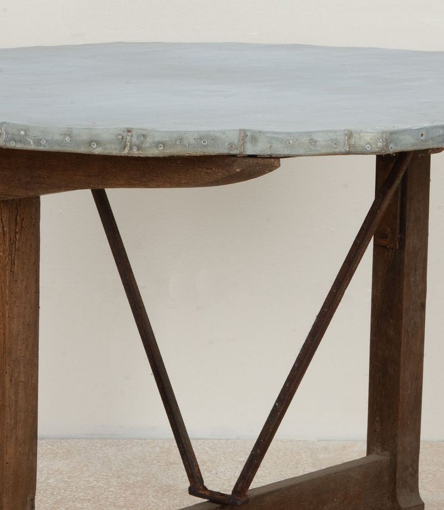 Early 20th Century French Zinc Top Vineyard Table TD1542077