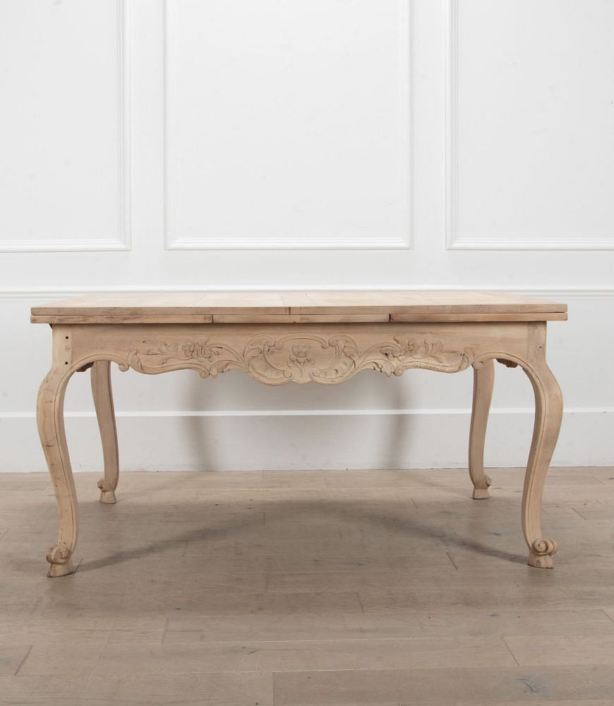 19th Century Louis XV Extending Bleached Walnut Table TD3439246