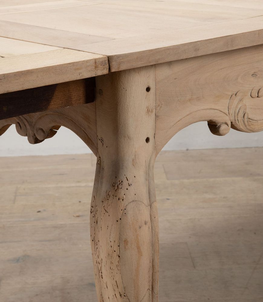 19th Century Louis XV Extending Bleached Walnut Table TD3439246