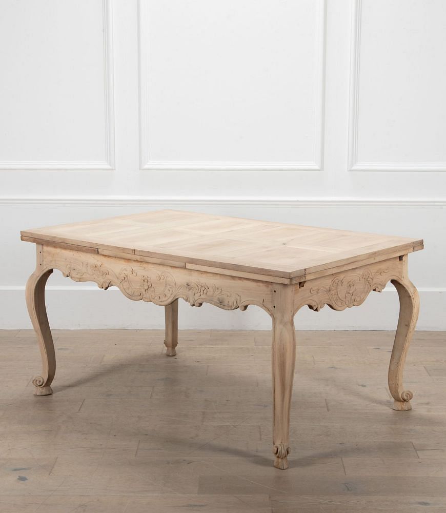 19th Century Louis XV Extending Bleached Walnut Table TD3439246