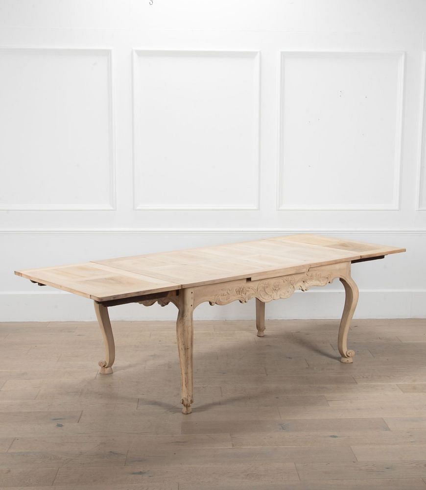 19th Century Louis XV Extending Bleached Walnut Table TD3439246