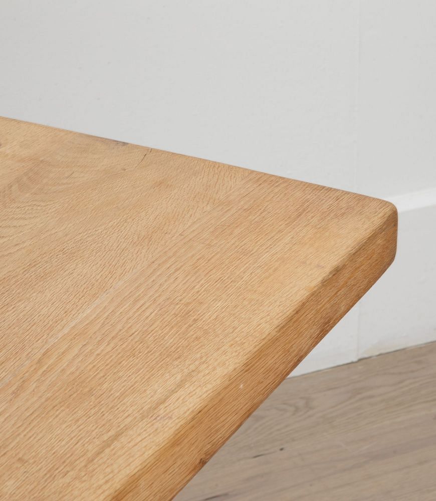 Large 20th Century French Bleached Oak Farmhouse Trestle Table TD3439250