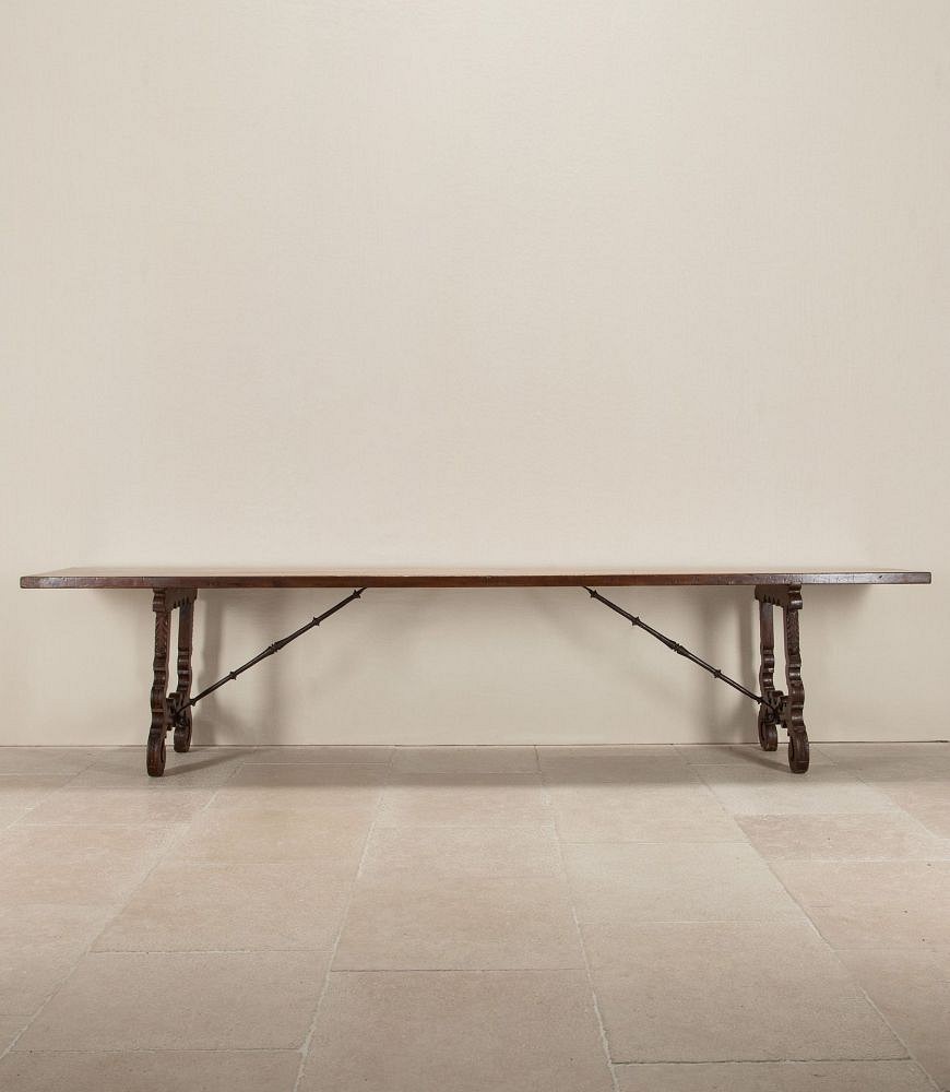Long 19th Century Spanish Walnut Rectory Table TD5242832