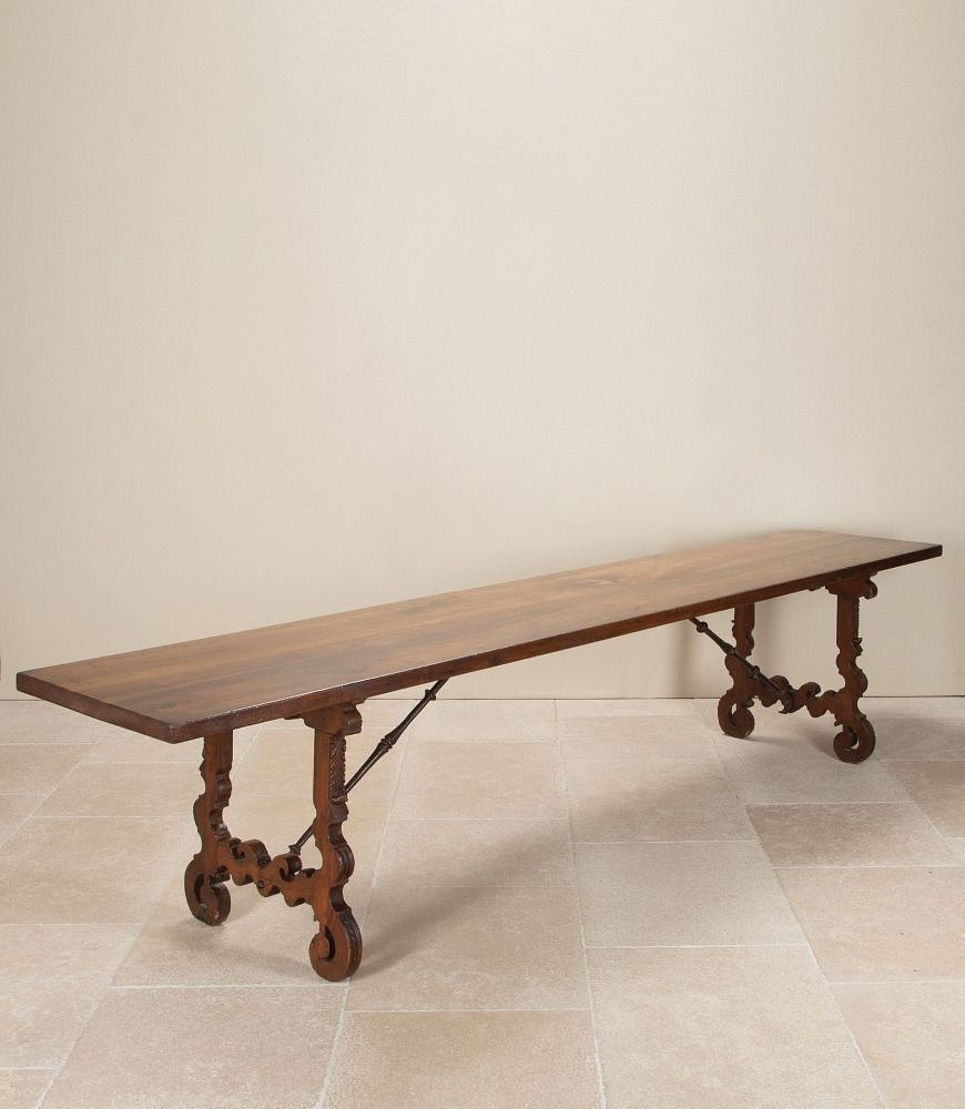 Long 19th Century Spanish Walnut Rectory Table TD5242832