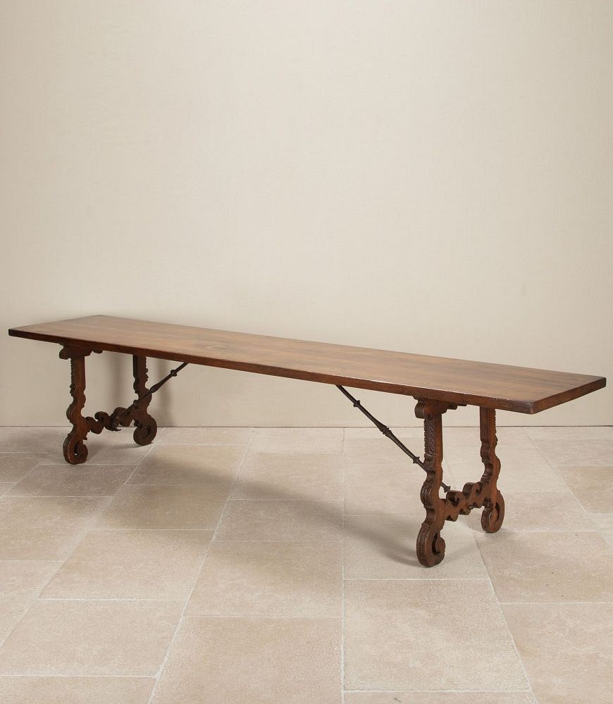 Long 19th Century Spanish Walnut Rectory Table TD5242832