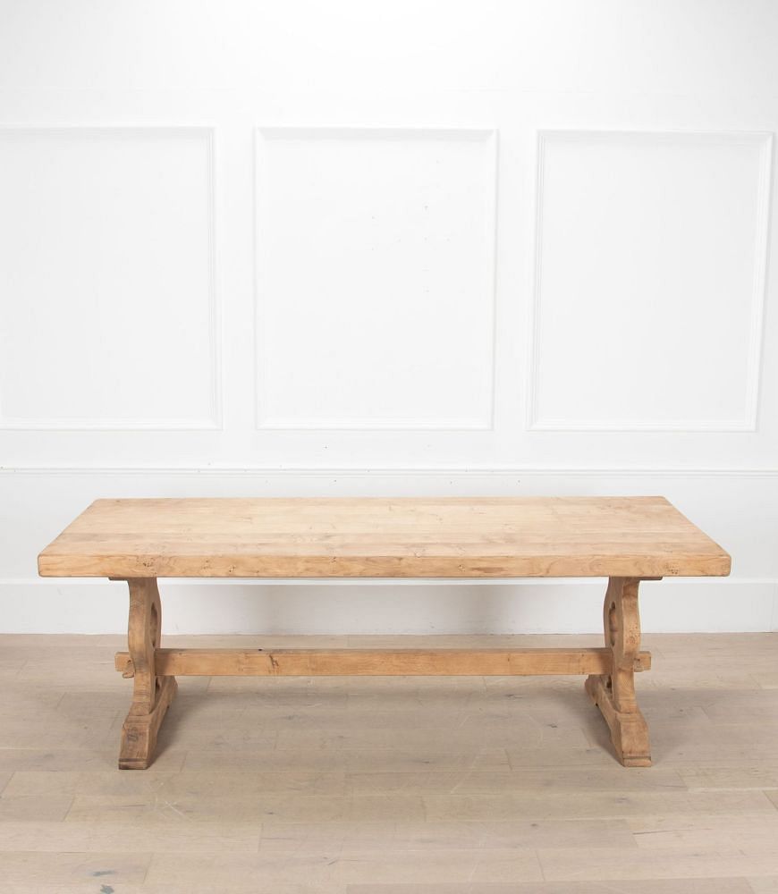 20th Century Scrubbed Oak Refectory Table TD8538008