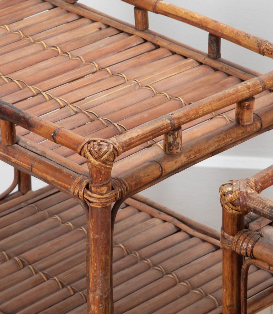 Pair of Italian 20th Century Bamboo Trolleys TS2939488