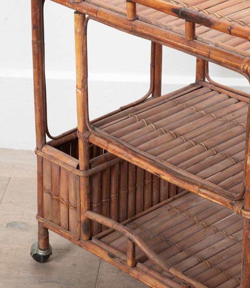 Pair of Italian 20th Century Bamboo Trolleys TS2939488
