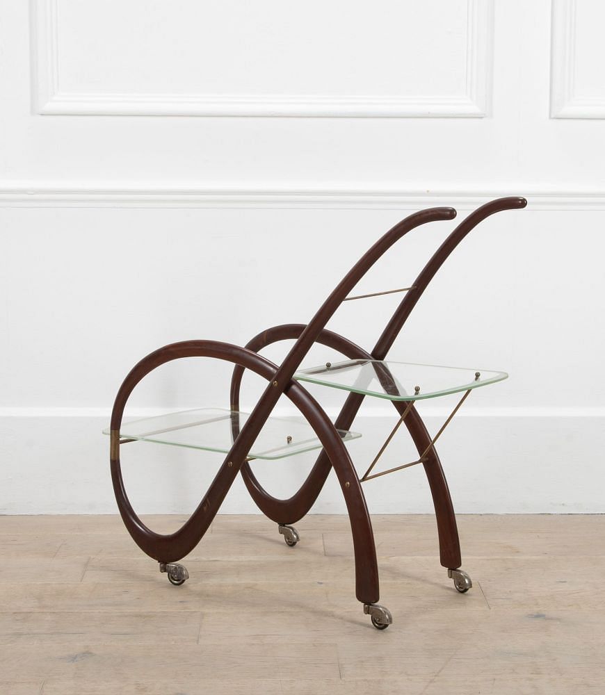 20th Century Brass Drinks Trolley by Guetano Pizzi TS4638219