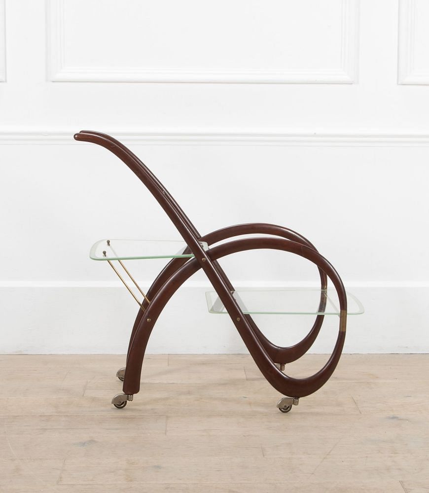 20th Century Brass Drinks Trolley by Guetano Pizzi TS4638219