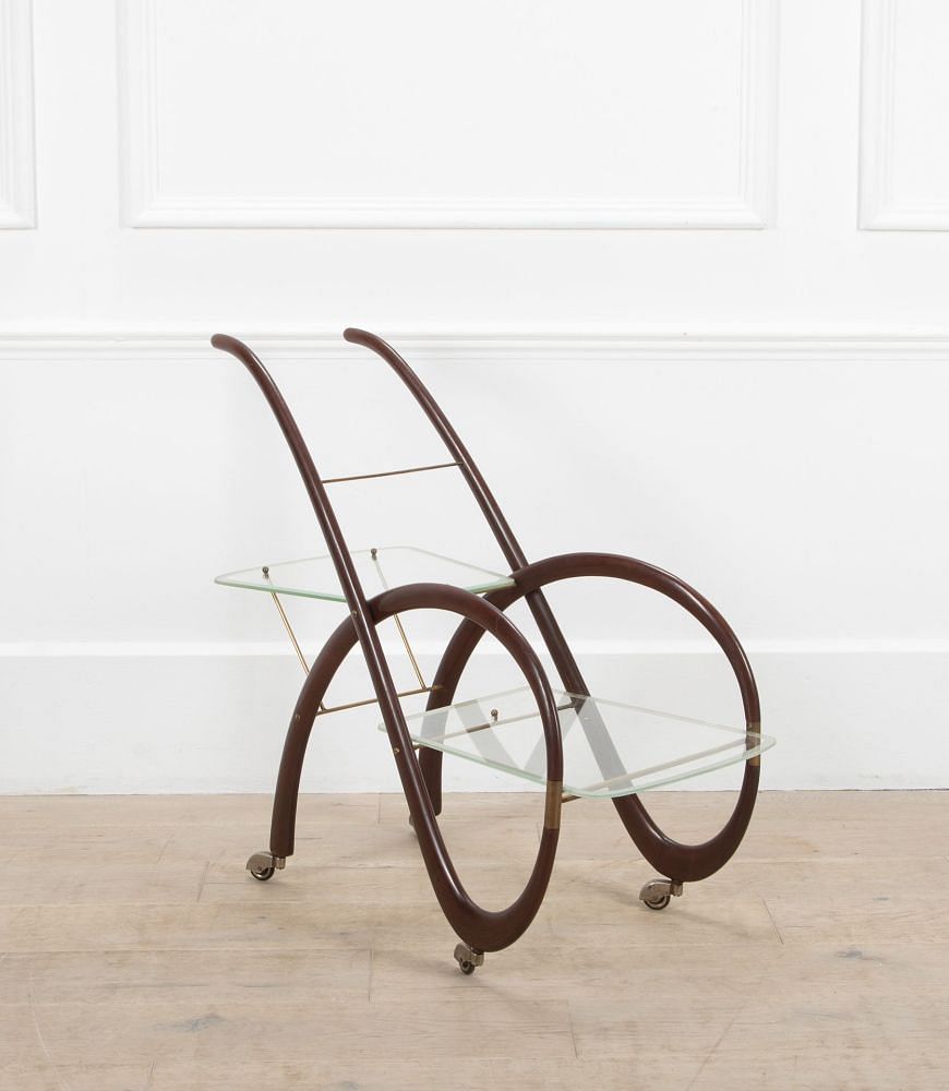20th Century Brass Drinks Trolley by Guetano Pizzi TS4638219