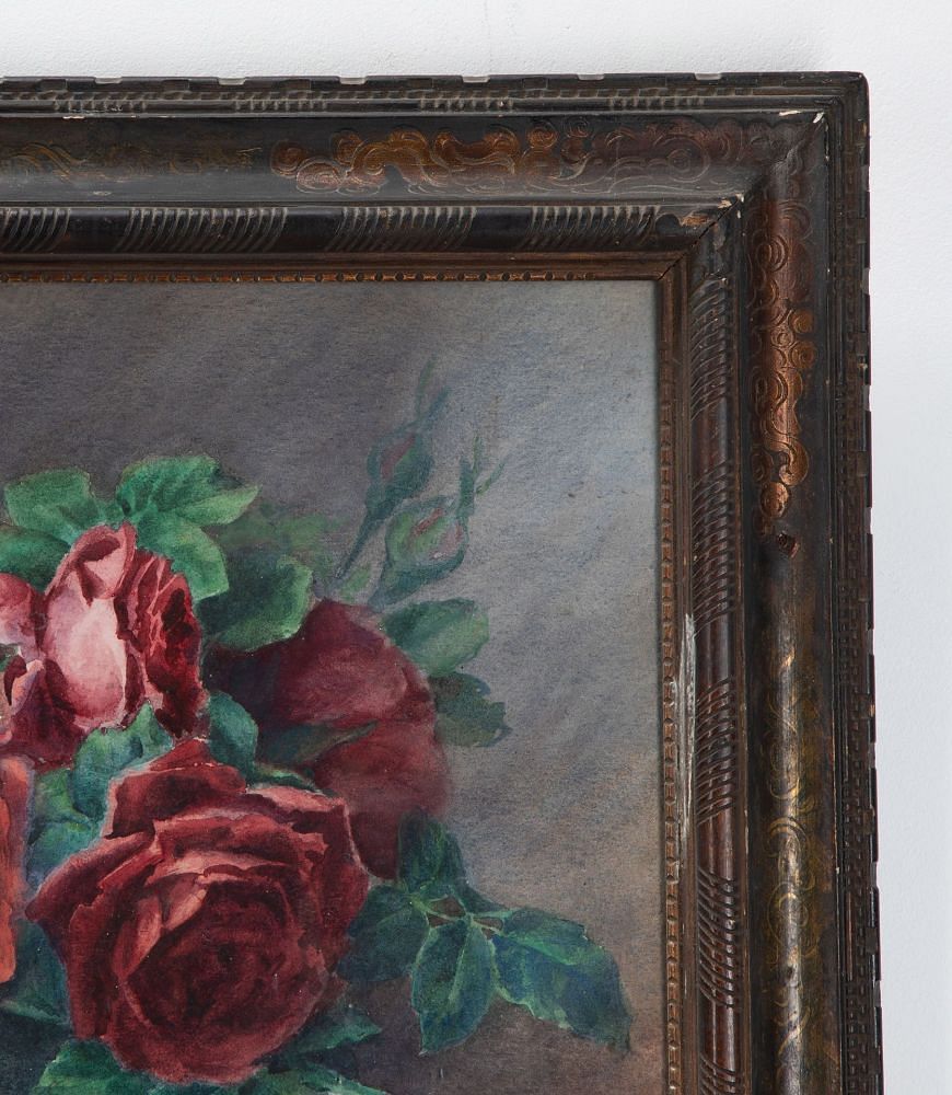 19th Century French Flower Oil Painting by E. Filliard WD026239