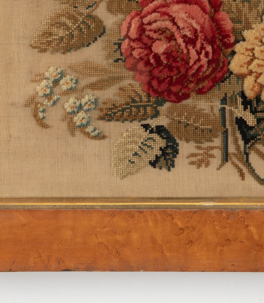 19th Century English Floral Woolwork Picture WD0537844
