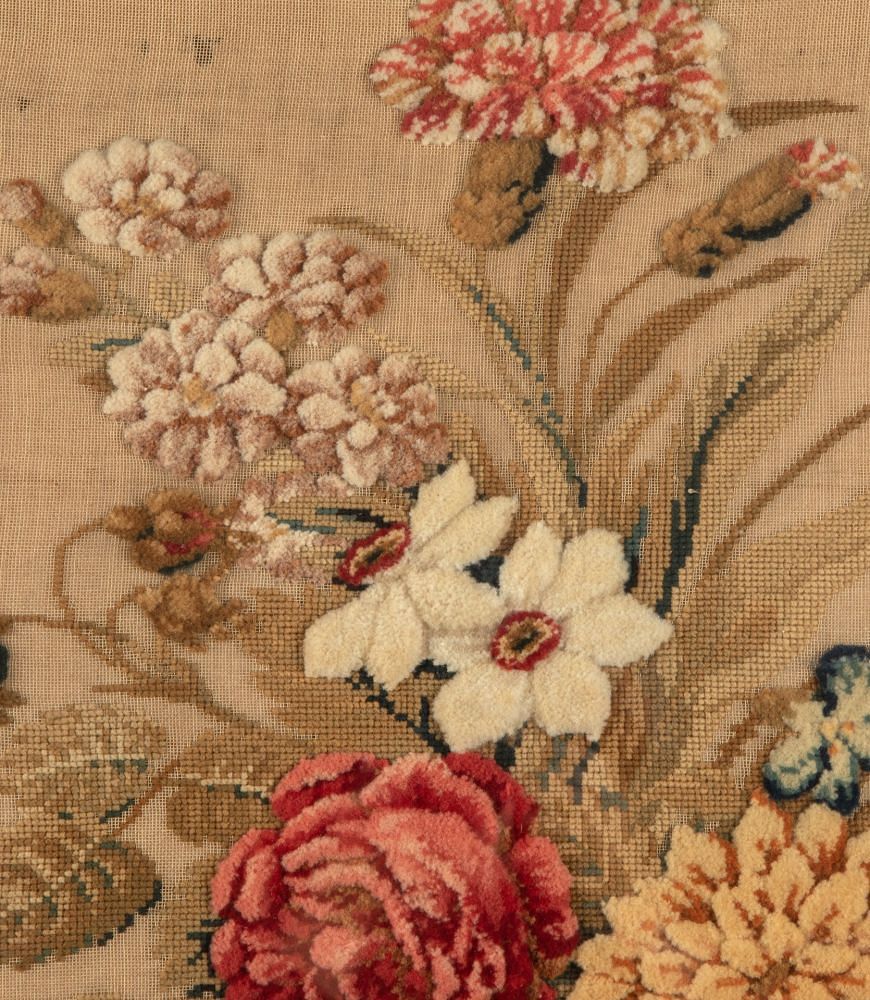 19th Century English Floral Woolwork Picture WD0537844