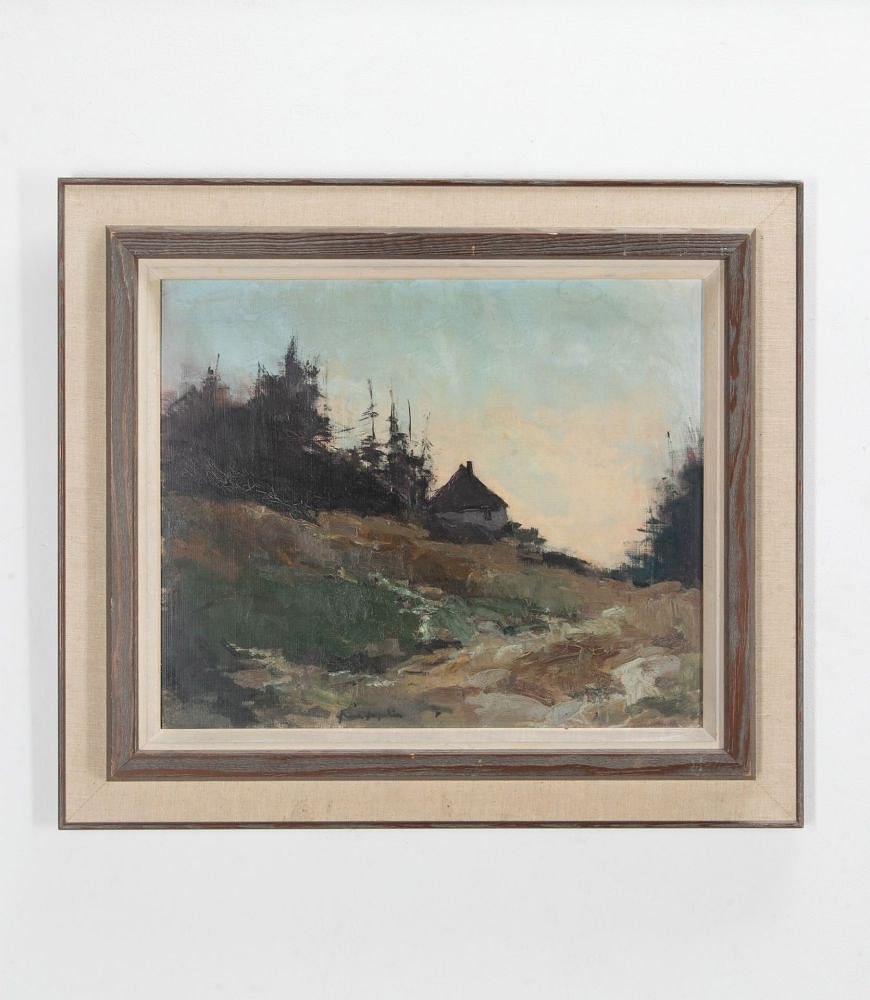 Mid-20th Century Swedish Oil Painting 'At the Edge of the Forest' WD1240911