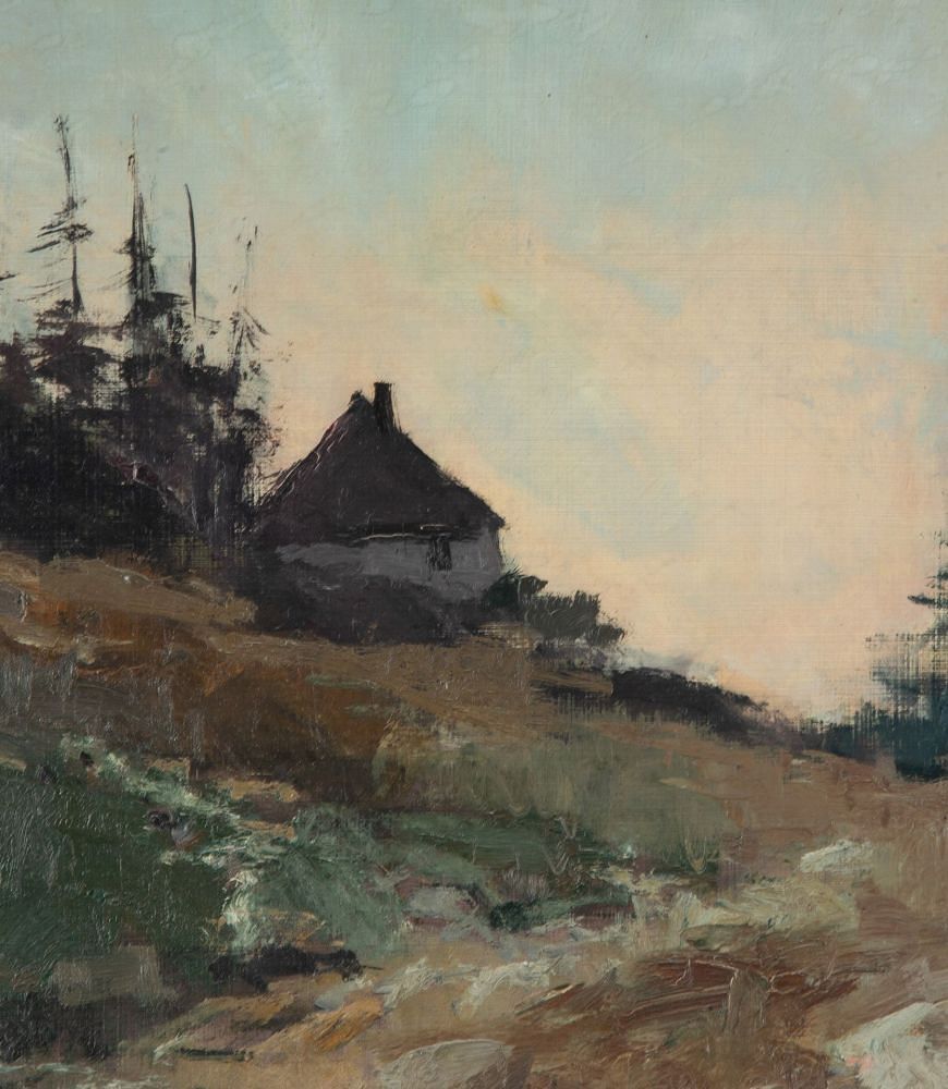 Mid-20th Century Swedish Oil Painting 'At the Edge of the Forest' WD1240911