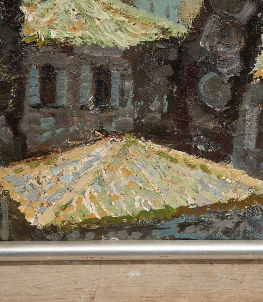 20th Century Swedish Oil Painting, 'Figures in a Southern Town' WD1240918