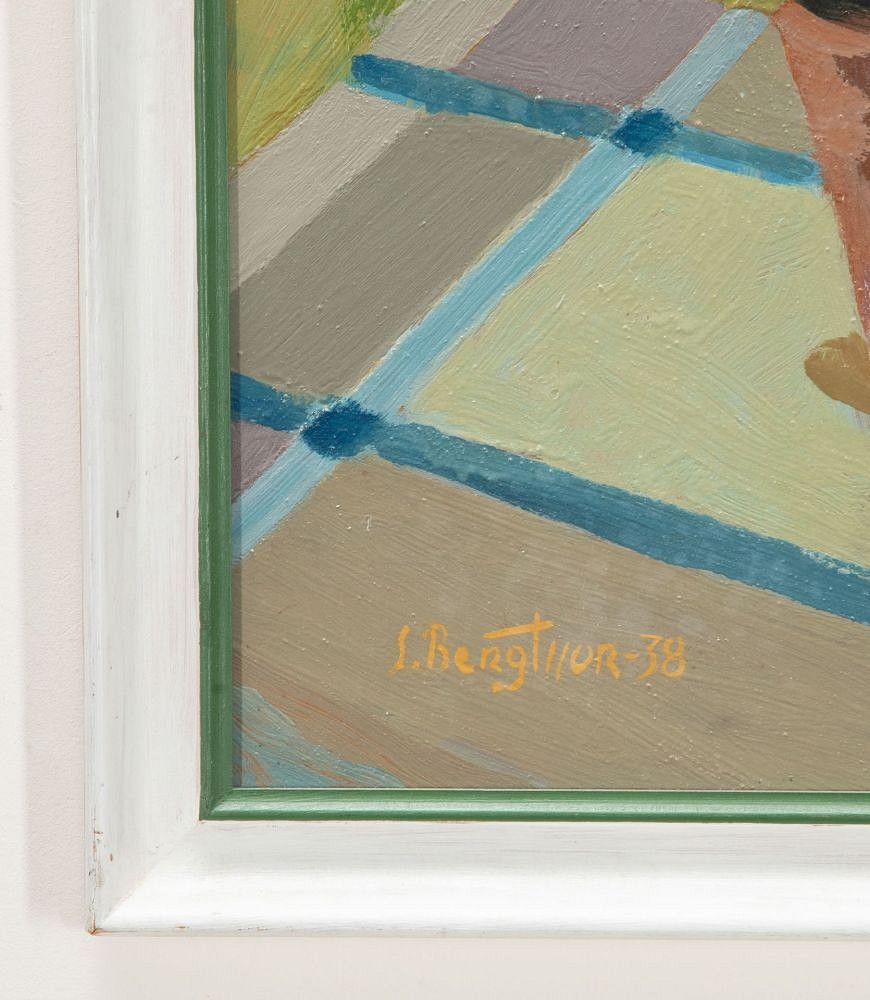 1930s Swedish Oil on Board Painting 'Windowsill Still Life' WD1241813