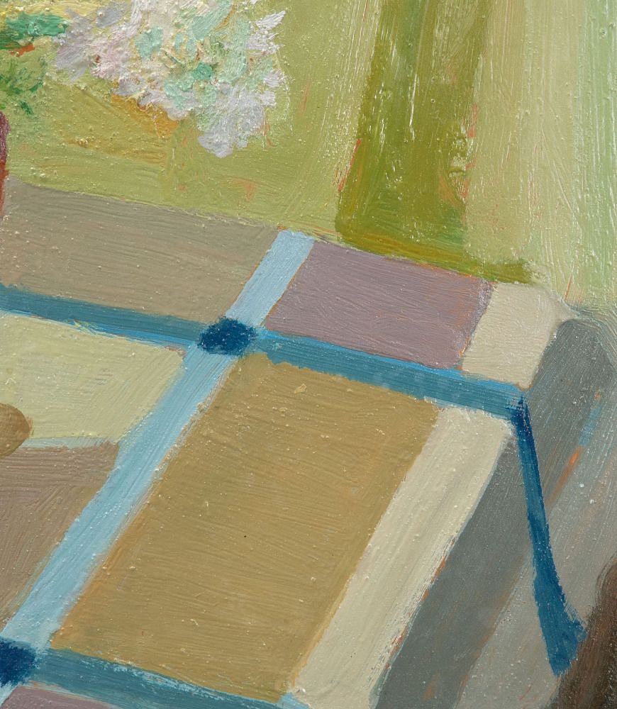 1930s Swedish Oil on Board Painting 'Windowsill Still Life' WD1241813