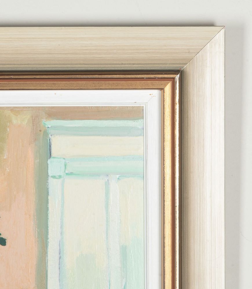 20th Century Swedish Original Oil on Board Painting 'Interior with Mantlepiece' WD1243051