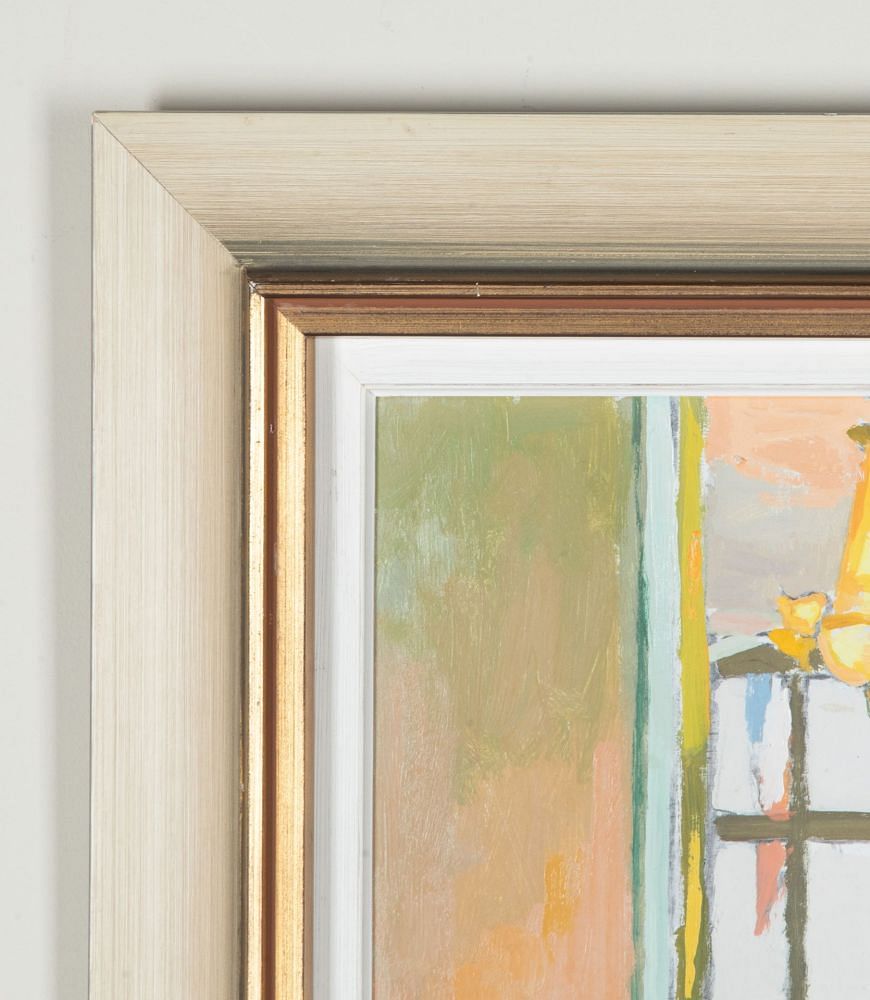 20th Century Swedish Original Oil on Board Painting 'Interior with Mantlepiece' WD1243051