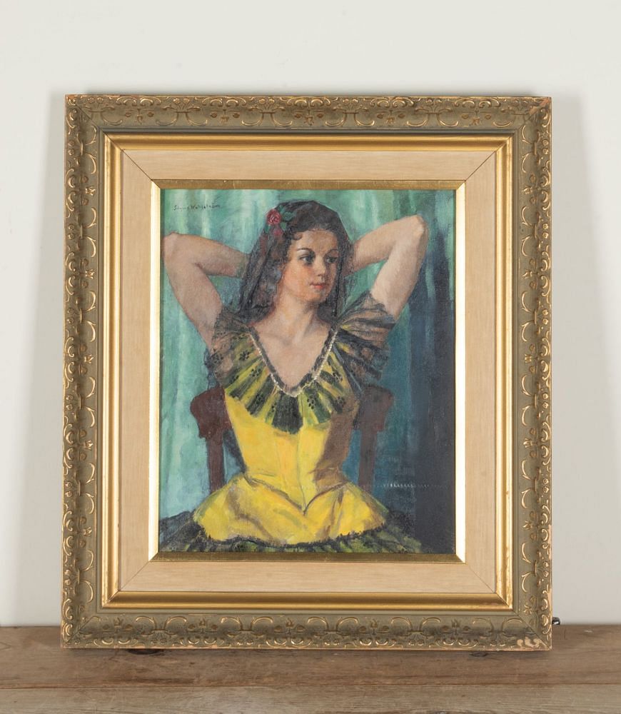 20th Century Swedish Oil on Canvas Painting 'Portrait of a young Spanish Girl' WD1243053