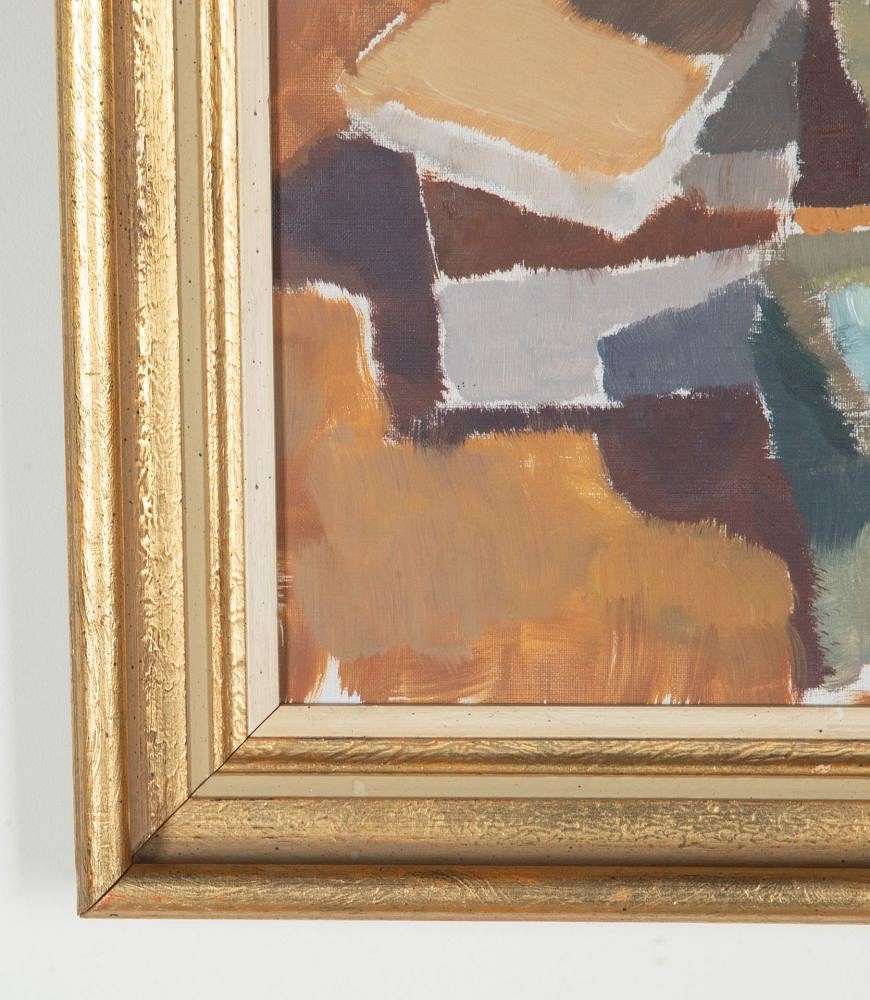 Mid-Century Swedish Oil on Canvas 'Still Life with Flowers and Books' WD1243056