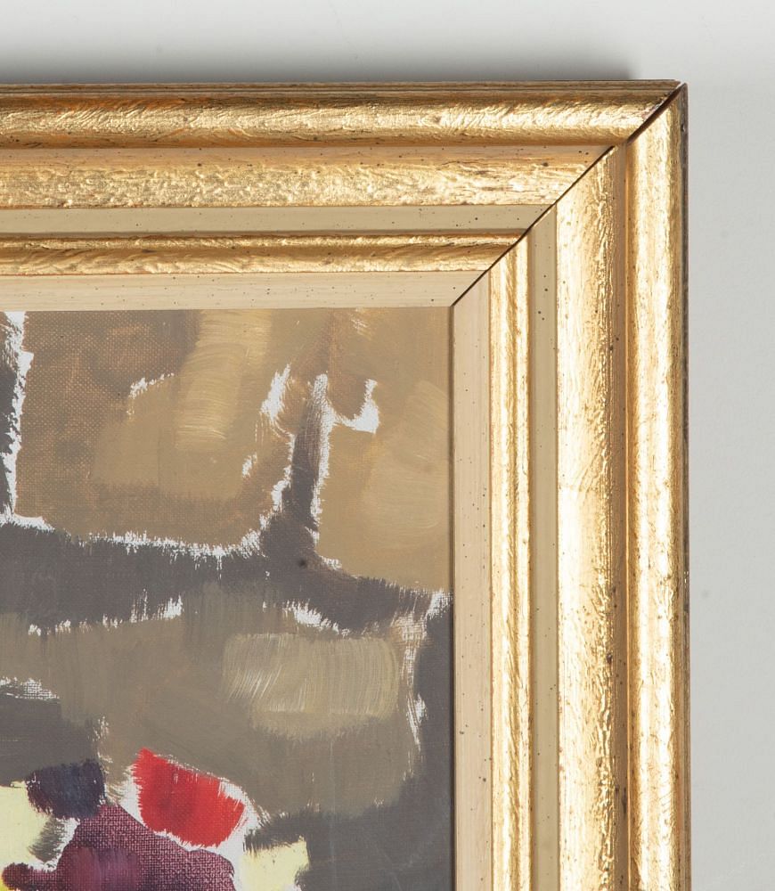 Mid-Century Swedish Oil on Canvas 'Still Life with Flowers and Books' WD1243056