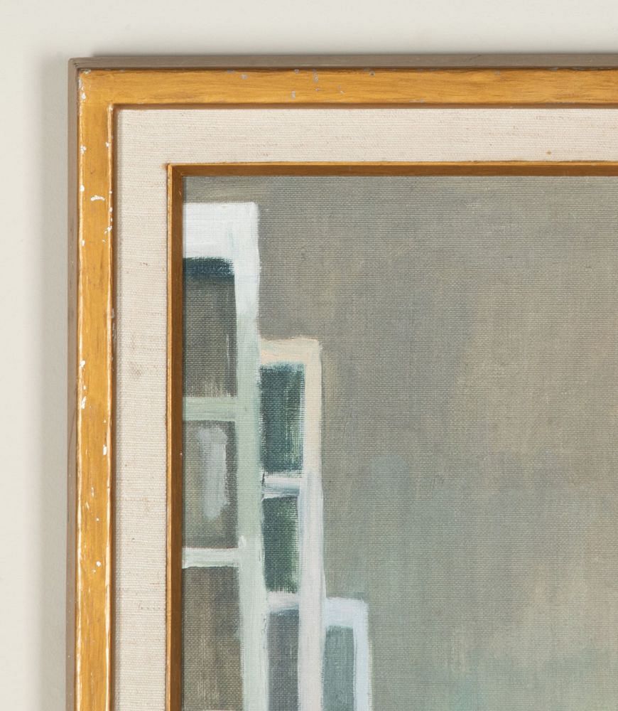 20th Century Swedish Oil on Canvas Painting 'Modernist Bridge Over a Civic Centre' by Harry Wichmann (1926-93) WD1243057