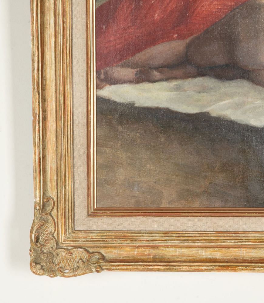 20th Century French Oil on Canvas Painting 'Reclining Nude' by Albert Genta (1901-1989) WD1243087